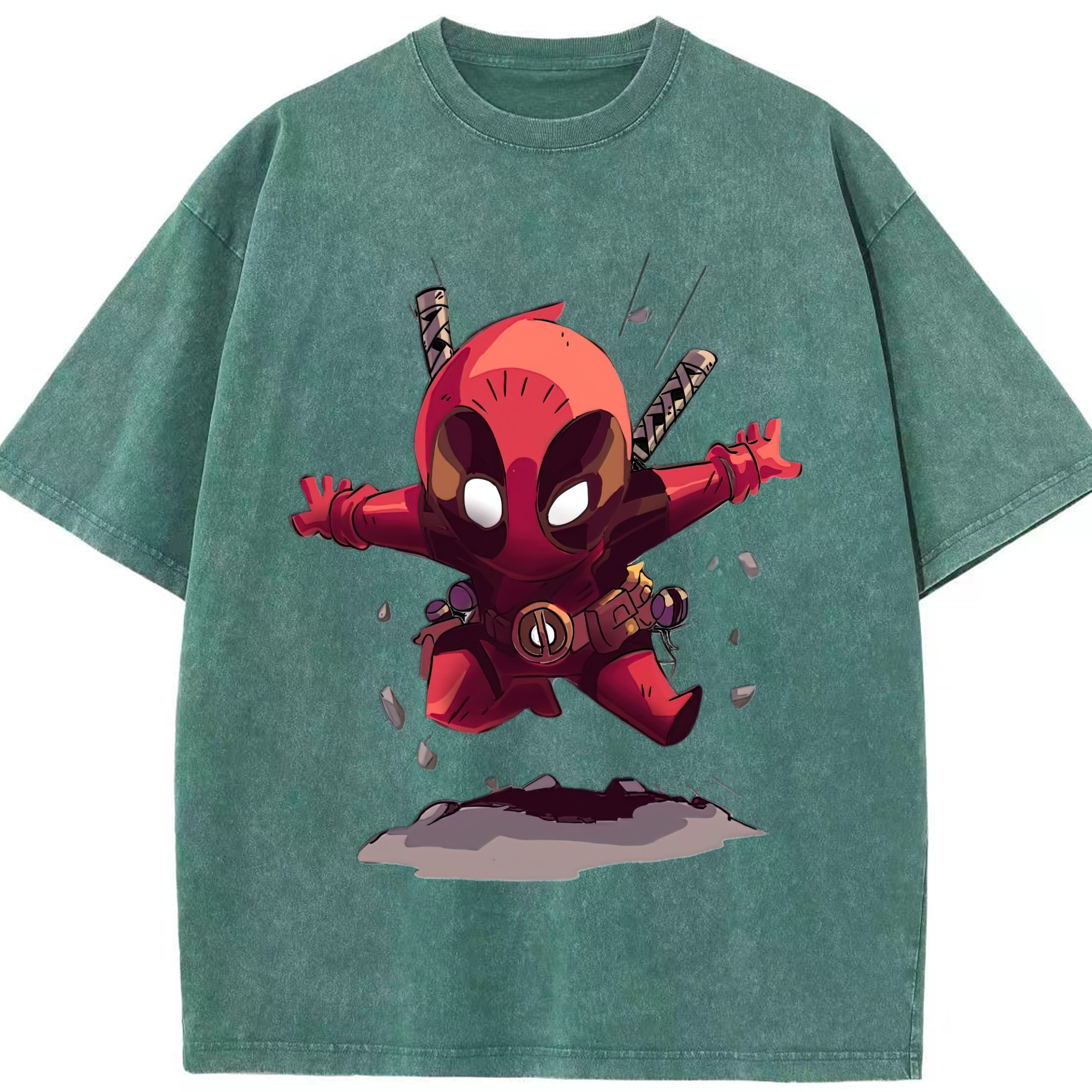 （画像用） Deadpool デッドプール 綿100% ヴィンテージ風 半袖Tシャツ（フロントプリント）